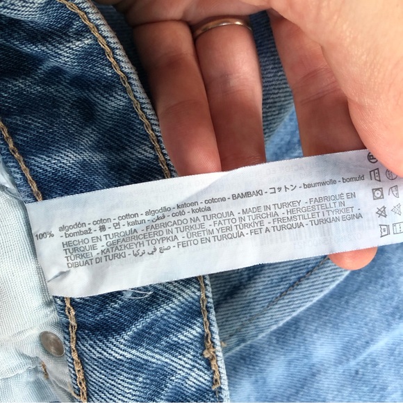 Zara Mid Rise Loose Jeans Folded Cuffs Wide Leg 10 - Picture 10 of 13